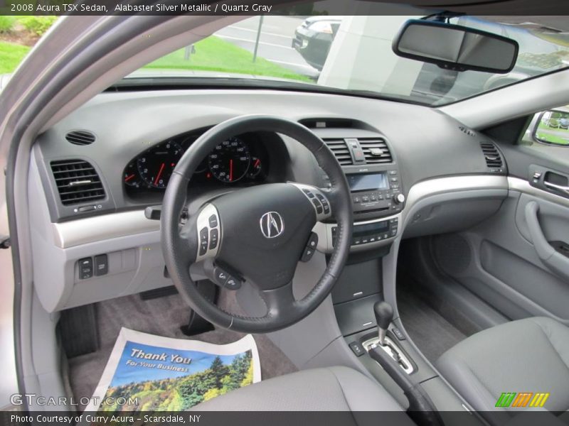 Alabaster Silver Metallic / Quartz Gray 2008 Acura TSX Sedan