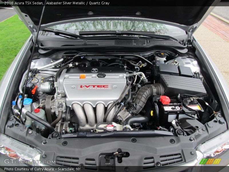 Alabaster Silver Metallic / Quartz Gray 2008 Acura TSX Sedan