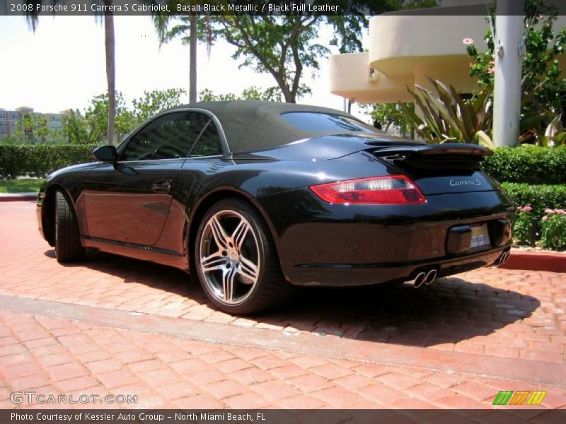Basalt Black Metallic / Black Full Leather 2008 Porsche 911 Carrera S Cabriolet
