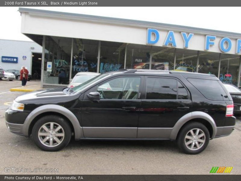 Black / Medium Light Stone 2008 Ford Taurus X SEL