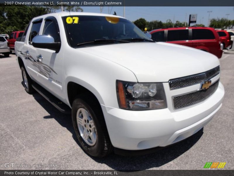 Summit White / Ebony/Light Cashmere 2007 Chevrolet Avalanche LS