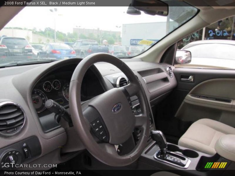 Black / Medium Light Stone 2008 Ford Taurus X SEL