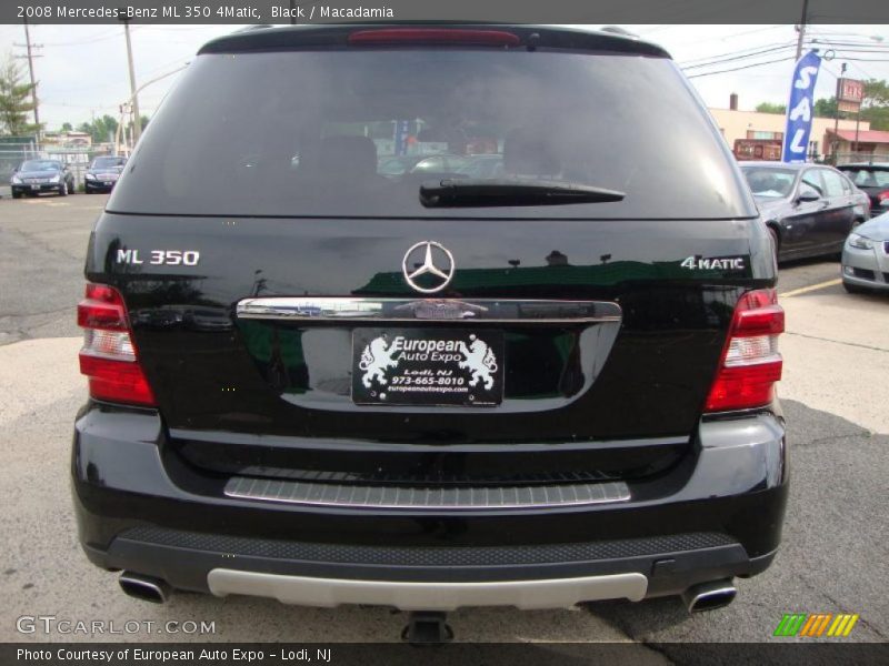 Black / Macadamia 2008 Mercedes-Benz ML 350 4Matic