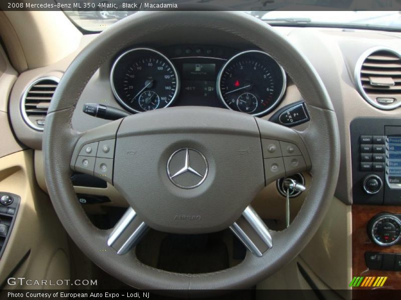 Black / Macadamia 2008 Mercedes-Benz ML 350 4Matic