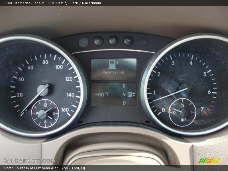 Black / Macadamia 2008 Mercedes-Benz ML 350 4Matic