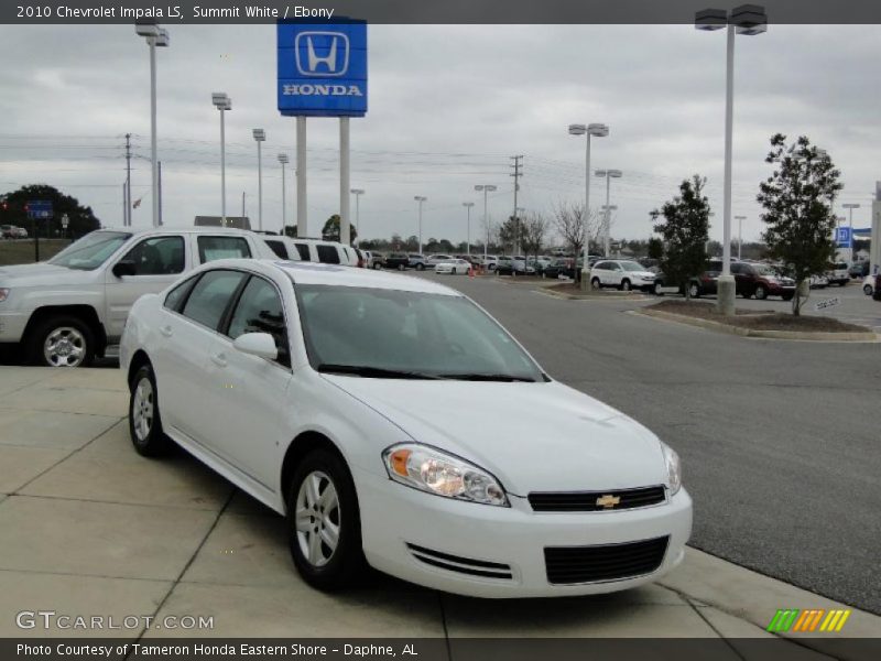 Summit White / Ebony 2010 Chevrolet Impala LS