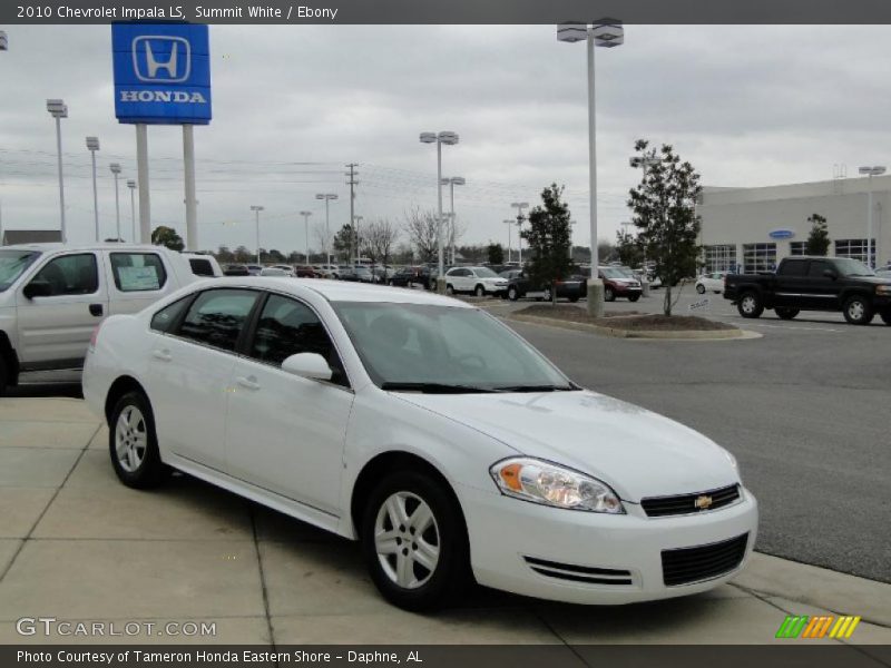 Summit White / Ebony 2010 Chevrolet Impala LS