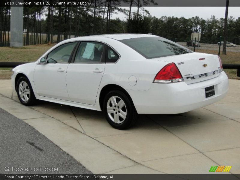 Summit White / Ebony 2010 Chevrolet Impala LS
