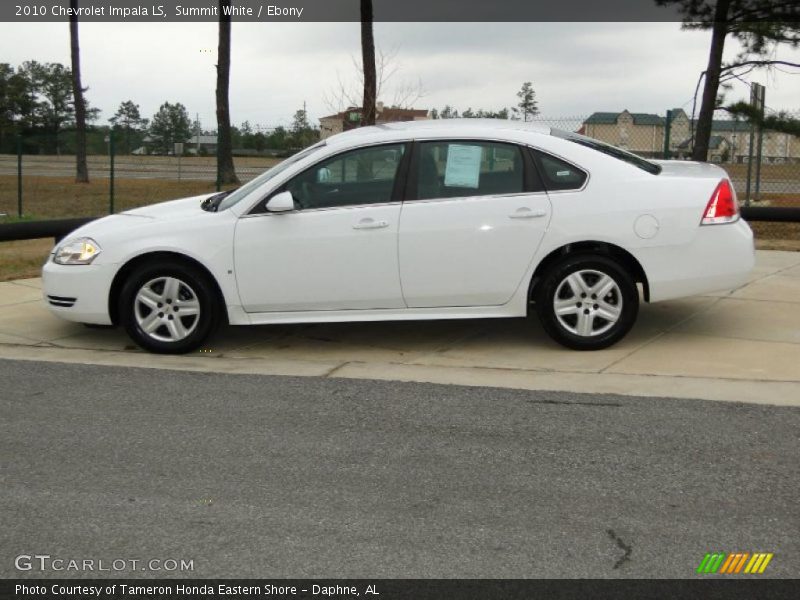 Summit White / Ebony 2010 Chevrolet Impala LS