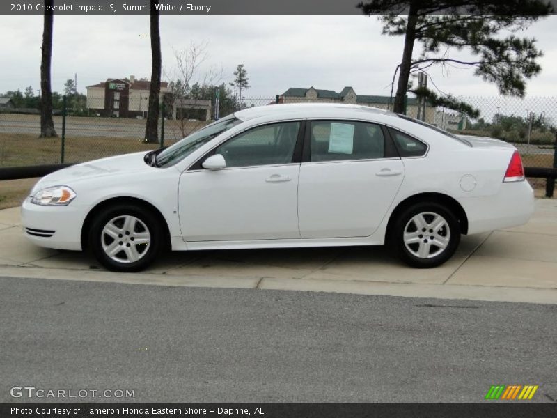 Summit White / Ebony 2010 Chevrolet Impala LS