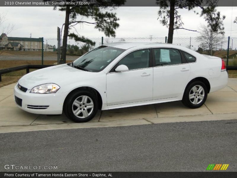 Summit White / Ebony 2010 Chevrolet Impala LS