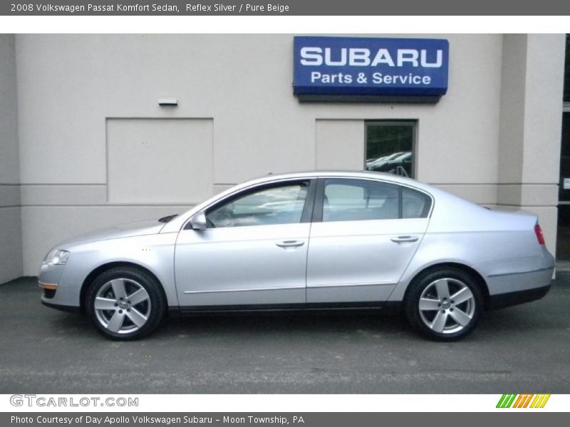 Reflex Silver / Pure Beige 2008 Volkswagen Passat Komfort Sedan