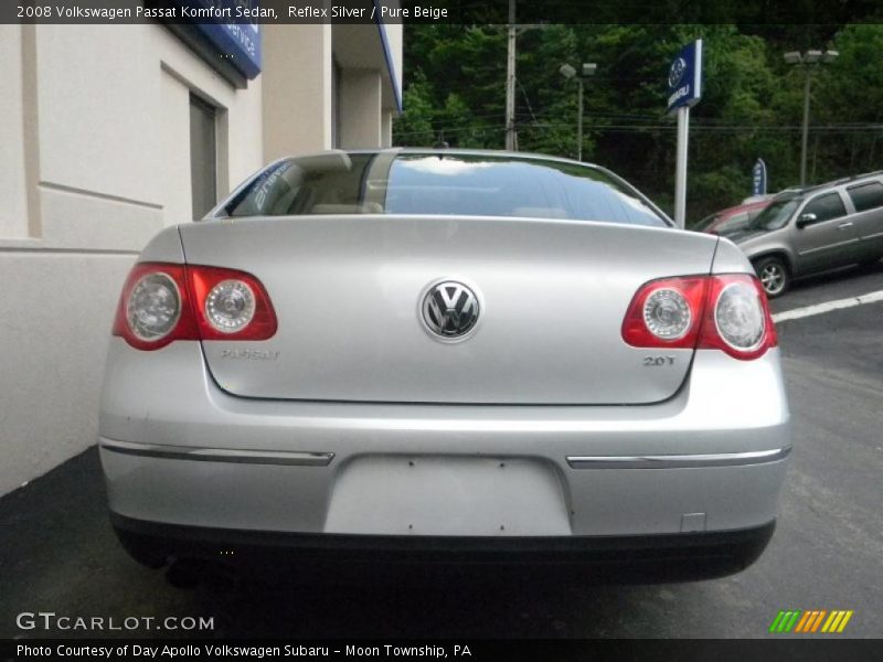Reflex Silver / Pure Beige 2008 Volkswagen Passat Komfort Sedan