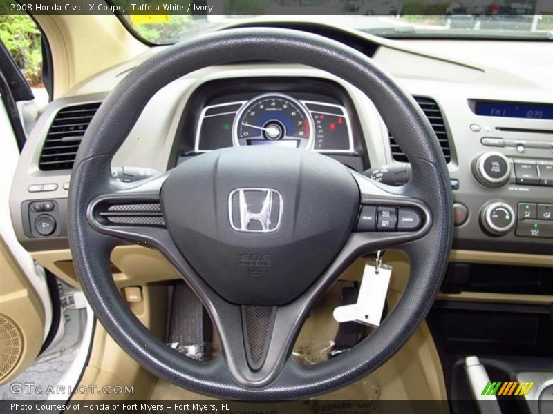 Taffeta White / Ivory 2008 Honda Civic LX Coupe