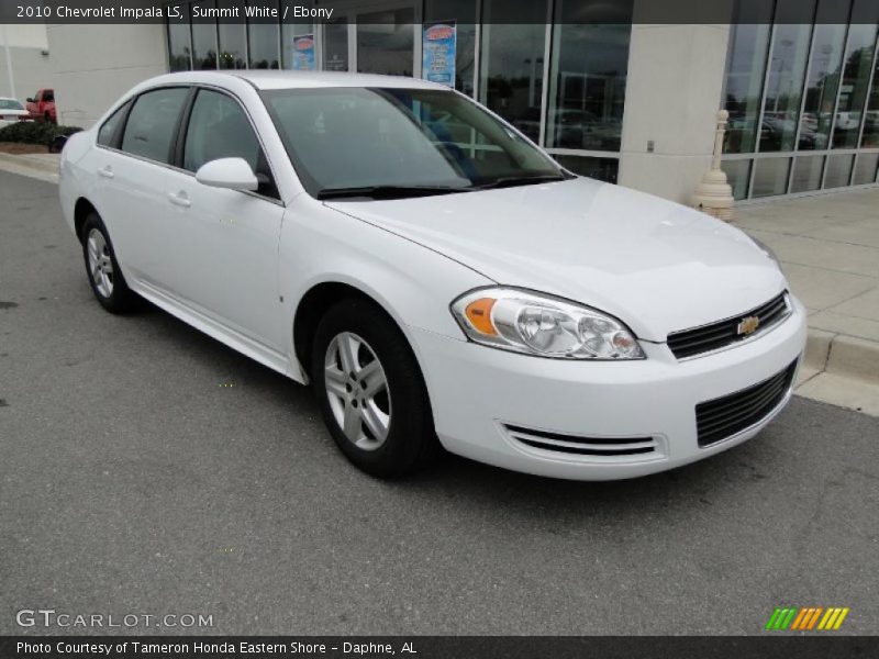 Summit White / Ebony 2010 Chevrolet Impala LS