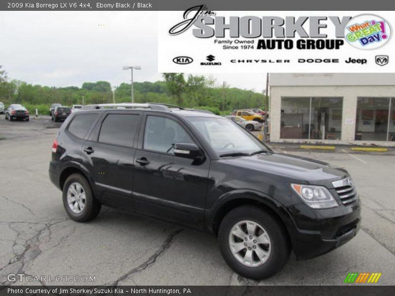 Ebony Black / Black 2009 Kia Borrego LX V6 4x4