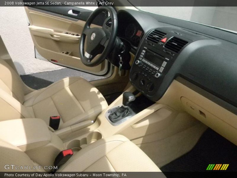 Campanella White / Art Grey 2008 Volkswagen Jetta SE Sedan
