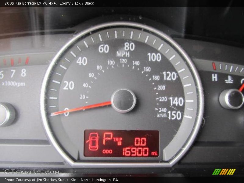 Ebony Black / Black 2009 Kia Borrego LX V6 4x4