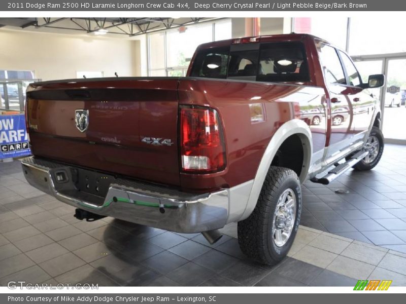 Deep Cherry Crystal Pearl / Light Pebble Beige/Bark Brown 2011 Dodge Ram 2500 HD Laramie Longhorn Crew Cab 4x4