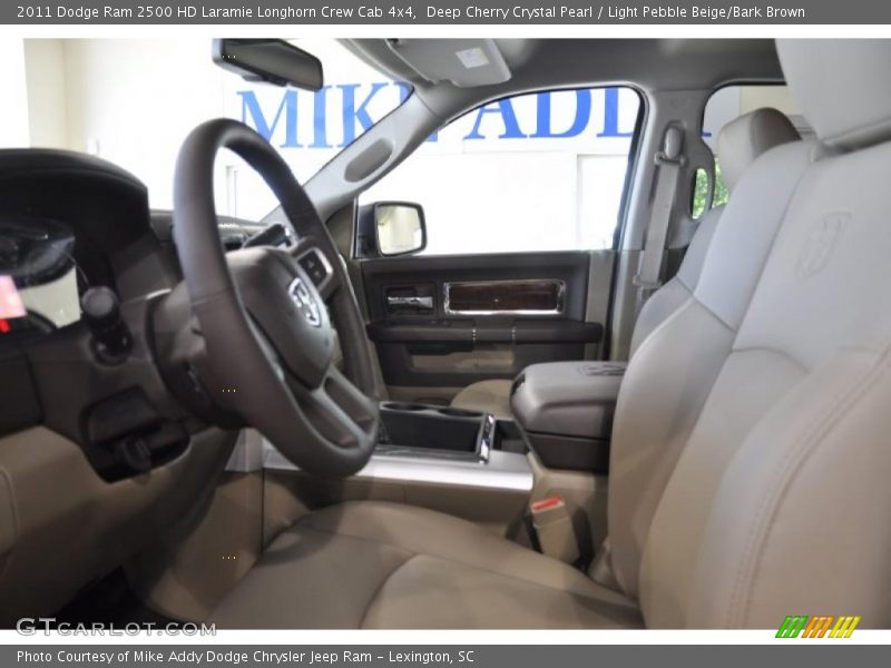 Deep Cherry Crystal Pearl / Light Pebble Beige/Bark Brown 2011 Dodge Ram 2500 HD Laramie Longhorn Crew Cab 4x4