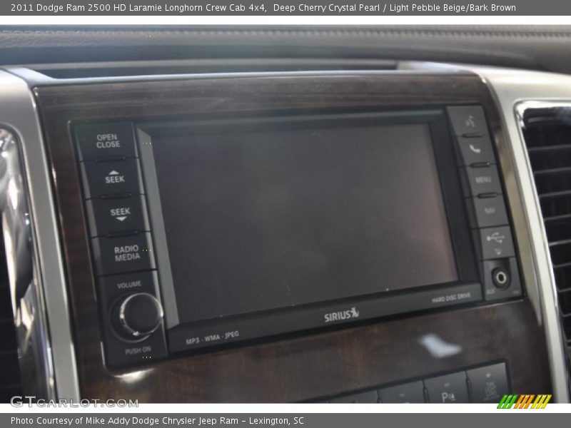 Deep Cherry Crystal Pearl / Light Pebble Beige/Bark Brown 2011 Dodge Ram 2500 HD Laramie Longhorn Crew Cab 4x4