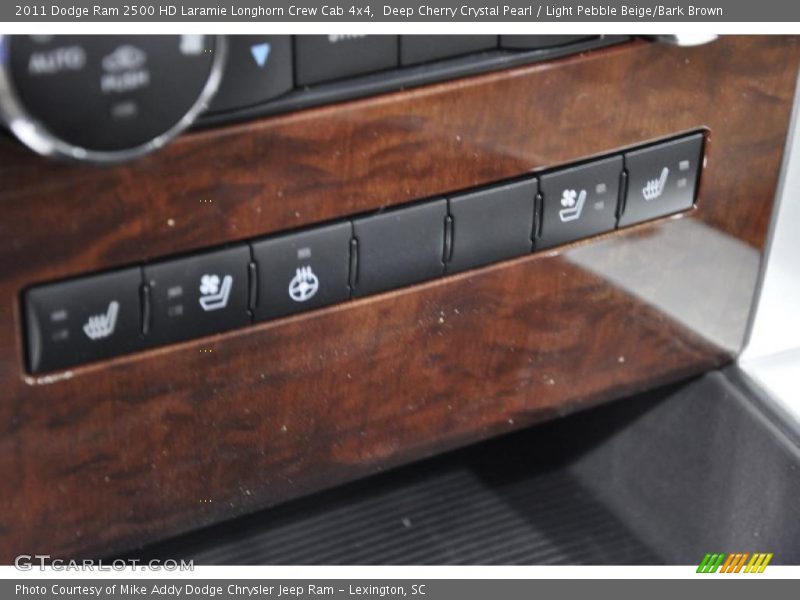 Deep Cherry Crystal Pearl / Light Pebble Beige/Bark Brown 2011 Dodge Ram 2500 HD Laramie Longhorn Crew Cab 4x4