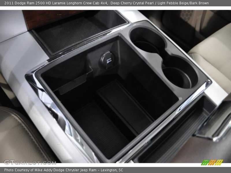 Deep Cherry Crystal Pearl / Light Pebble Beige/Bark Brown 2011 Dodge Ram 2500 HD Laramie Longhorn Crew Cab 4x4
