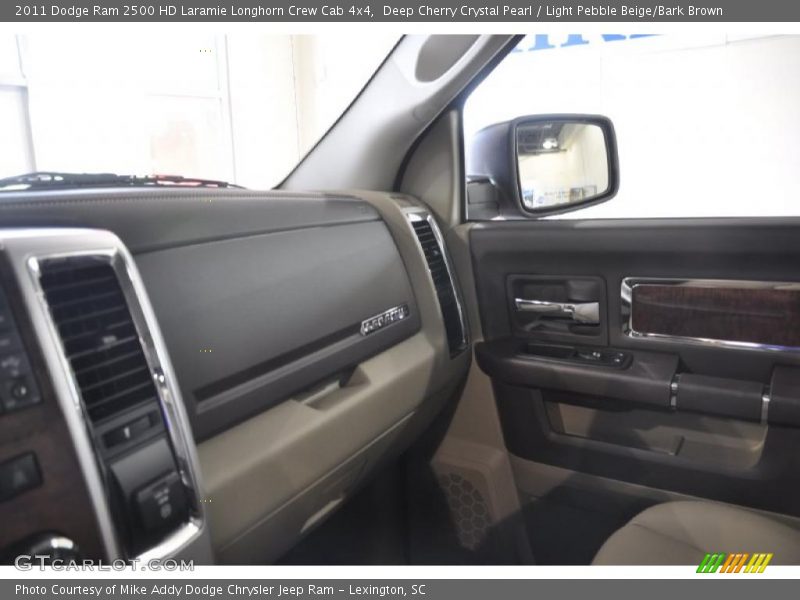 Deep Cherry Crystal Pearl / Light Pebble Beige/Bark Brown 2011 Dodge Ram 2500 HD Laramie Longhorn Crew Cab 4x4