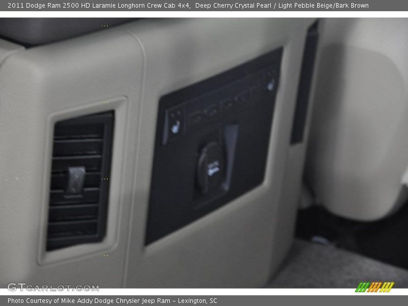 Deep Cherry Crystal Pearl / Light Pebble Beige/Bark Brown 2011 Dodge Ram 2500 HD Laramie Longhorn Crew Cab 4x4