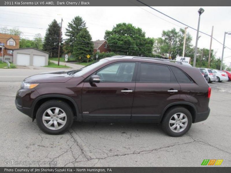 Dark Cherry / Black 2011 Kia Sorento LX V6 AWD