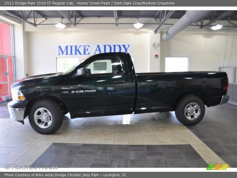 Hunter Green Pearl / Dark Slate Gray/Medium Graystone 2011 Dodge Ram 1500 ST Regular Cab