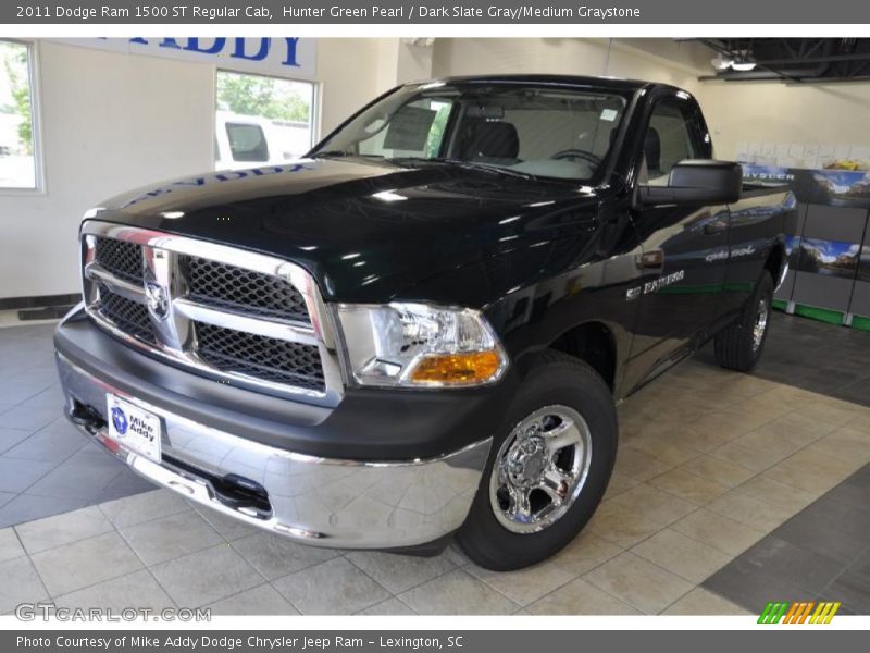 Hunter Green Pearl / Dark Slate Gray/Medium Graystone 2011 Dodge Ram 1500 ST Regular Cab