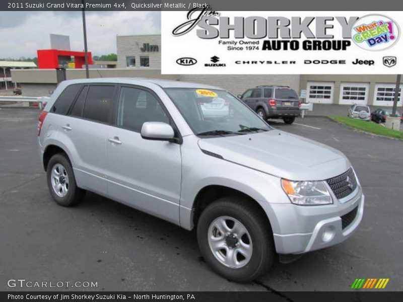 Quicksilver Metallic / Black 2011 Suzuki Grand Vitara Premium 4x4