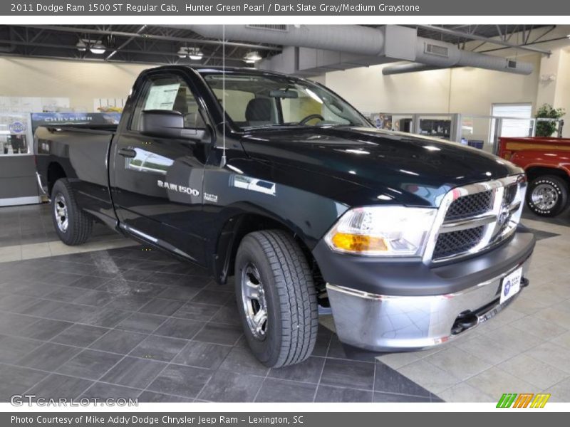 Hunter Green Pearl / Dark Slate Gray/Medium Graystone 2011 Dodge Ram 1500 ST Regular Cab