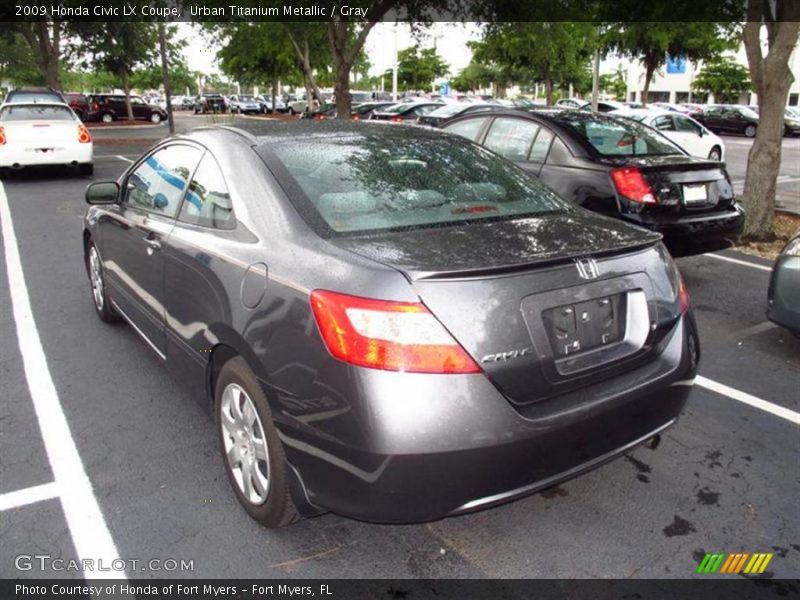 Urban Titanium Metallic / Gray 2009 Honda Civic LX Coupe