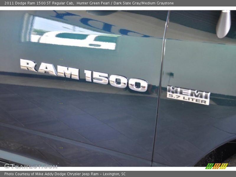 Hunter Green Pearl / Dark Slate Gray/Medium Graystone 2011 Dodge Ram 1500 ST Regular Cab