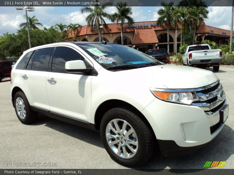 White Suede / Medium Light Stone 2011 Ford Edge SEL