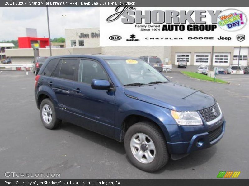 Deep Sea Blue Metallic / Black 2011 Suzuki Grand Vitara Premium 4x4