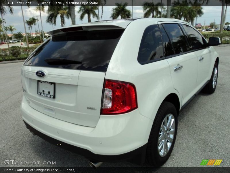 White Suede / Medium Light Stone 2011 Ford Edge SEL