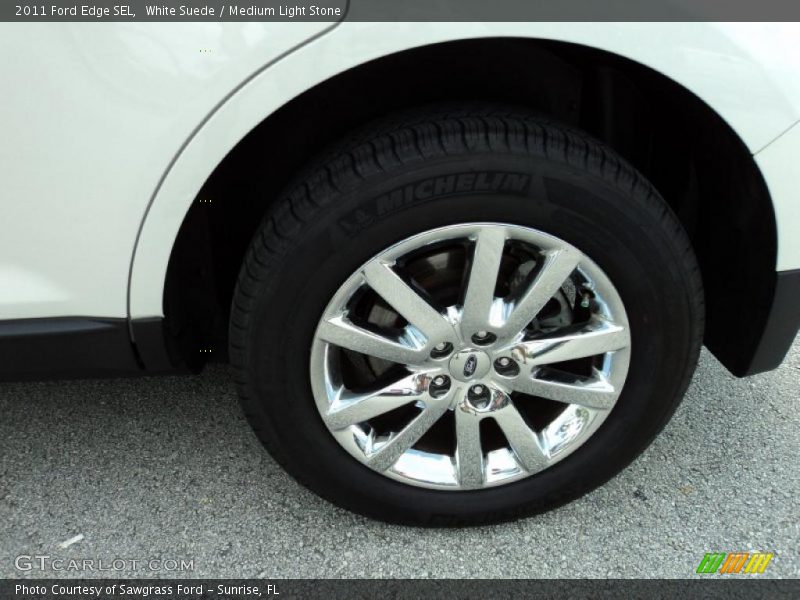 White Suede / Medium Light Stone 2011 Ford Edge SEL