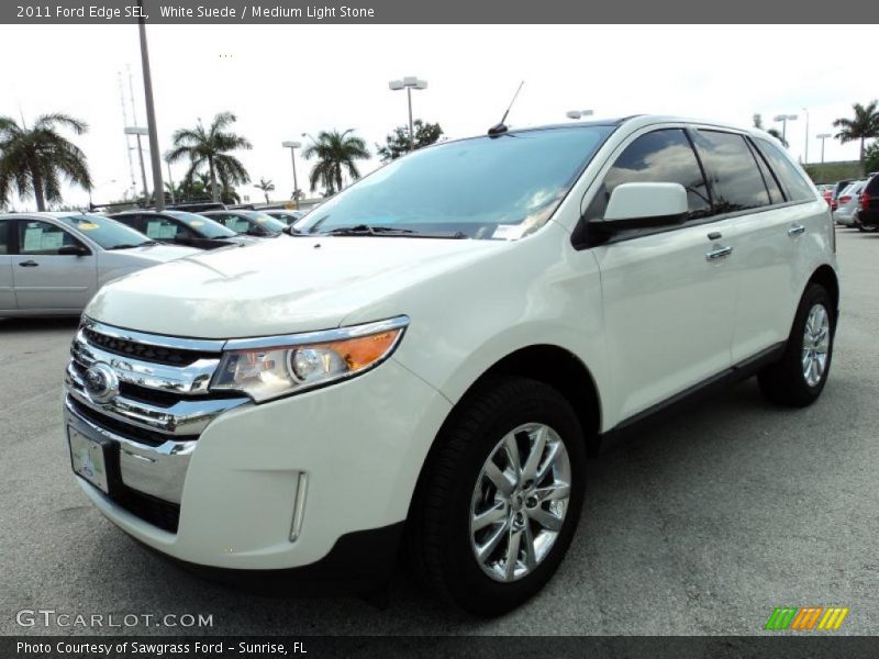 White Suede / Medium Light Stone 2011 Ford Edge SEL