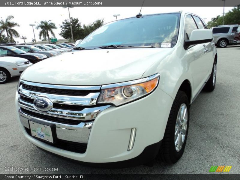 White Suede / Medium Light Stone 2011 Ford Edge SEL