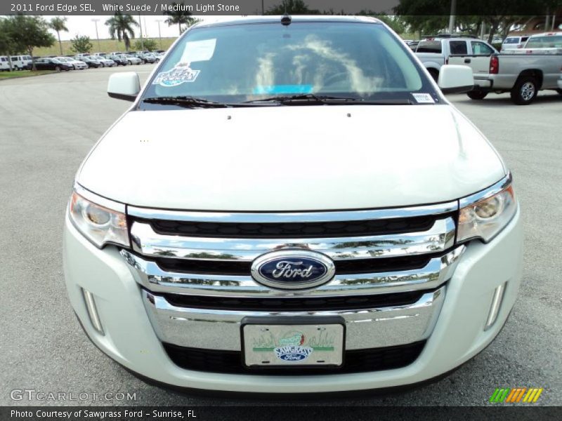 White Suede / Medium Light Stone 2011 Ford Edge SEL