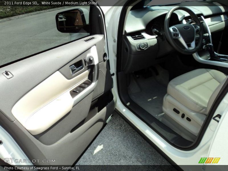 White Suede / Medium Light Stone 2011 Ford Edge SEL