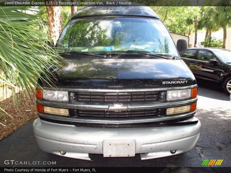 Black / Neutral 2000 Chevrolet Express G1500 Passenger Conversion Van