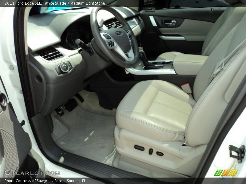 White Suede / Medium Light Stone 2011 Ford Edge SEL