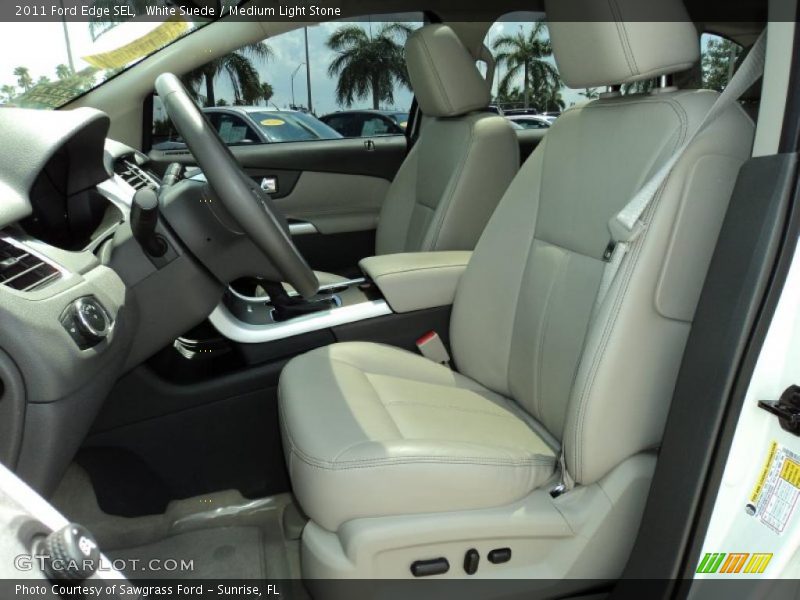 White Suede / Medium Light Stone 2011 Ford Edge SEL