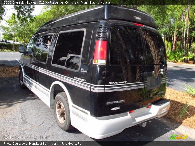 Black / Neutral 2000 Chevrolet Express G1500 Passenger Conversion Van