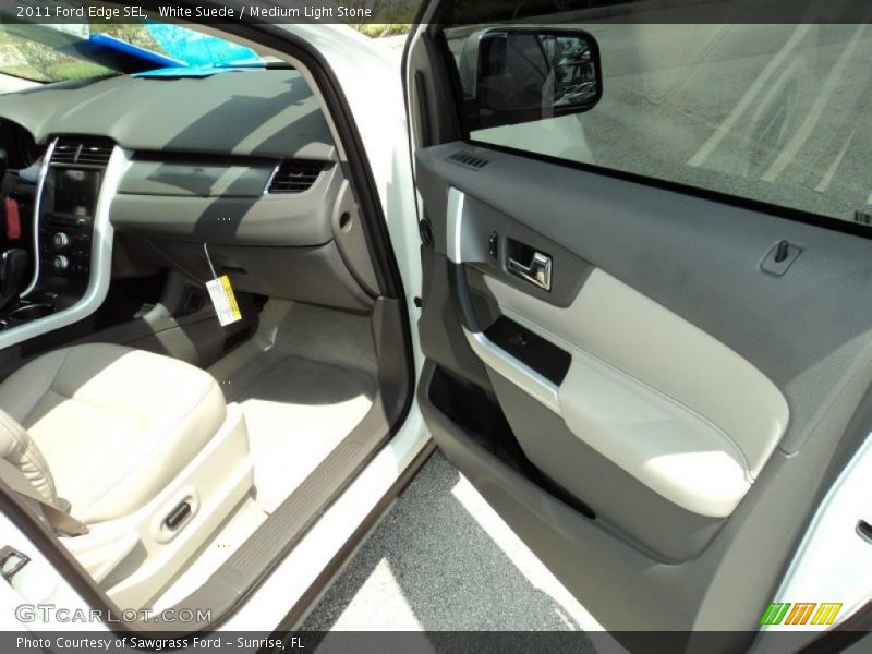 White Suede / Medium Light Stone 2011 Ford Edge SEL