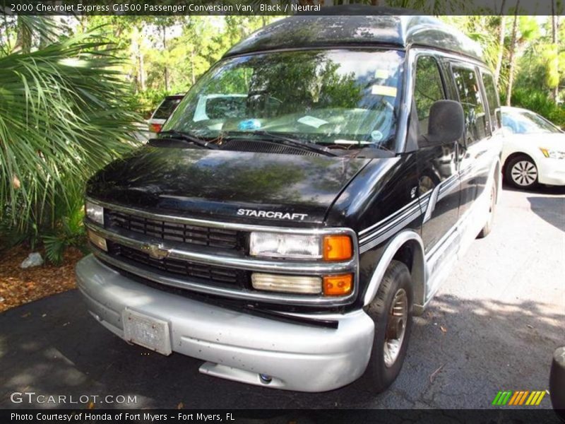 Black / Neutral 2000 Chevrolet Express G1500 Passenger Conversion Van
